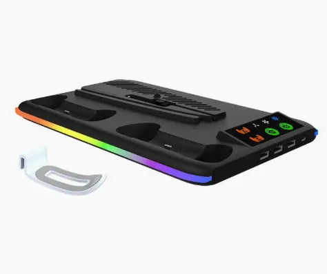 PS5 Dual Fast-Charging Station with RGB Base & Headset Stand